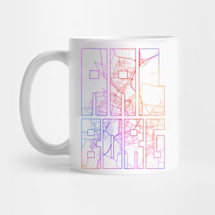 Aalborg, Jutland, Denmark City Map Typography - Colorful Mug